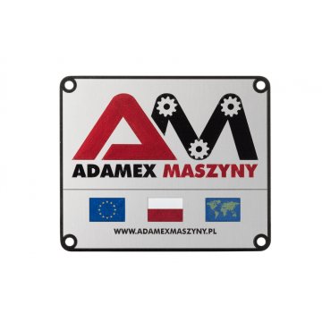 Namensschild aus silbernem Aluminium - UV-Druck - Maße: 120x100mm - TZN048