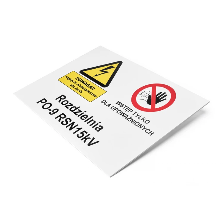 Typenschild mit Warnzeichen - Abm. 420x297mm (A3) - PVC - farbiger UV-Druck - BHP187