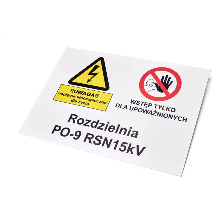 Typenschild mit Warnzeichen - Abm. 420x297mm (A3) - PVC - farbiger UV-Druck - BHP187