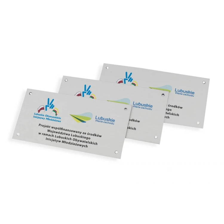 Eloxierte Aluminiumplatten - unverwüstlicher Druck - Maße 80x40mm