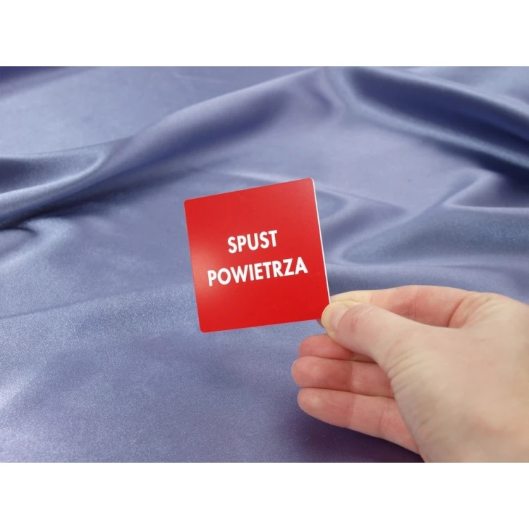 Rote Kennzeichnungsplatten für Geräte - Abmessungen: 60x60mm