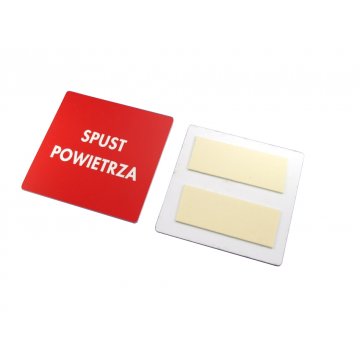 Rote Kennzeichnungsplatten für Geräte - Abmessungen: 60x60mm