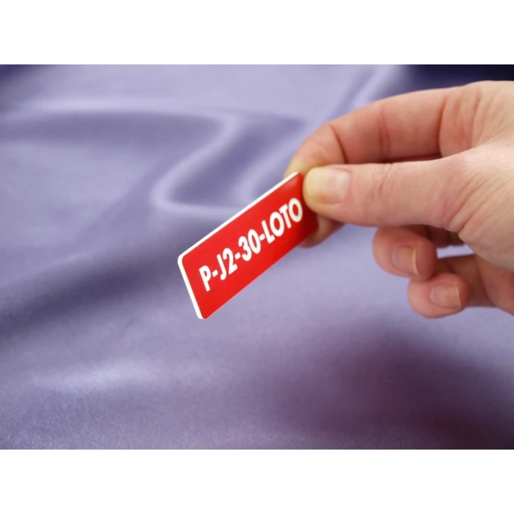 Rote Kennzeichnungsplatten für Geräte - Abmessungen: 60x20mm