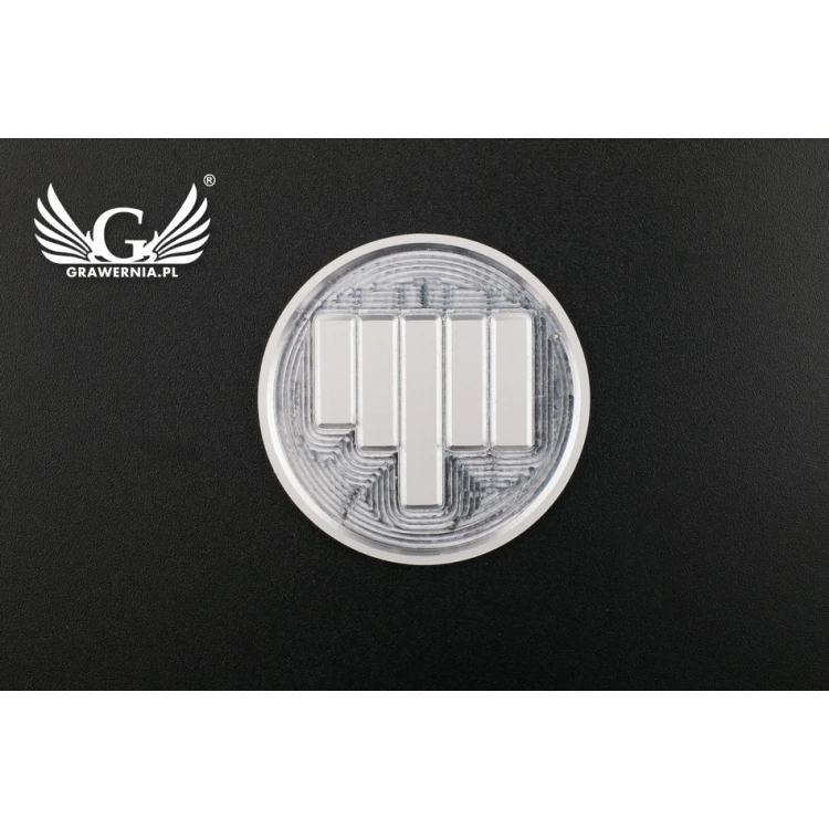 Individuelles Logo für Ihr Originalprodukt - tief graviertes Schild - Größe 37x37mm - TAB089