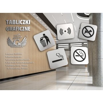 Grafiktafeln - Beschilderung von Räumen und Korridoren mit 80x80mm Schildern