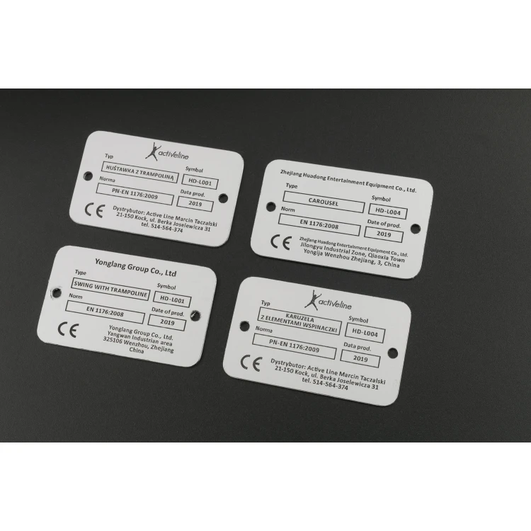 Gravierte Aluminium-Aluply-Plakette - Größe 50x30mm - TAB063