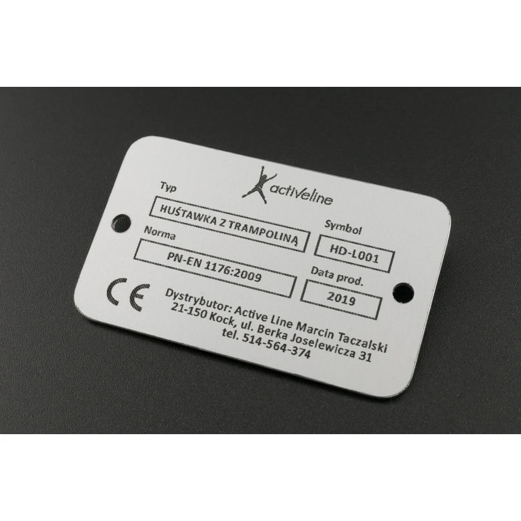 Gravierte Aluminium-Aluply-Plakette - Größe 50x30mm - TAB063