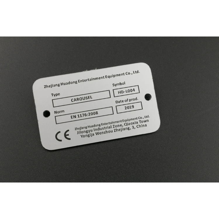 Gravierte Aluminium-Aluply-Plakette - Größe 50x30mm - TAB063