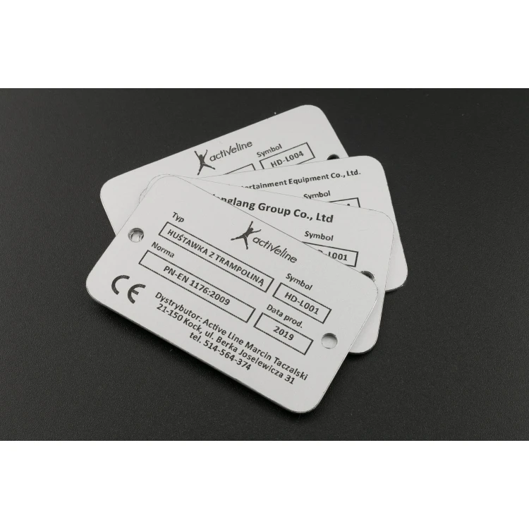 Gravierte Aluminium-Aluply-Plakette - Größe 50x30mm - TAB063