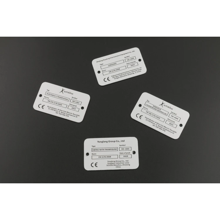 Gravierte Aluminium-Aluply-Plakette - Größe 50x30mm - TAB063