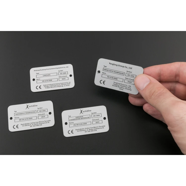 Gravierte Aluminium-Aluply-Plakette - Größe 50x30mm - TAB063
