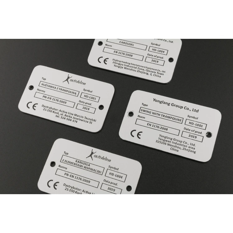 Gravierte Aluminium-Aluply-Plakette - Größe 50x30mm - TAB063