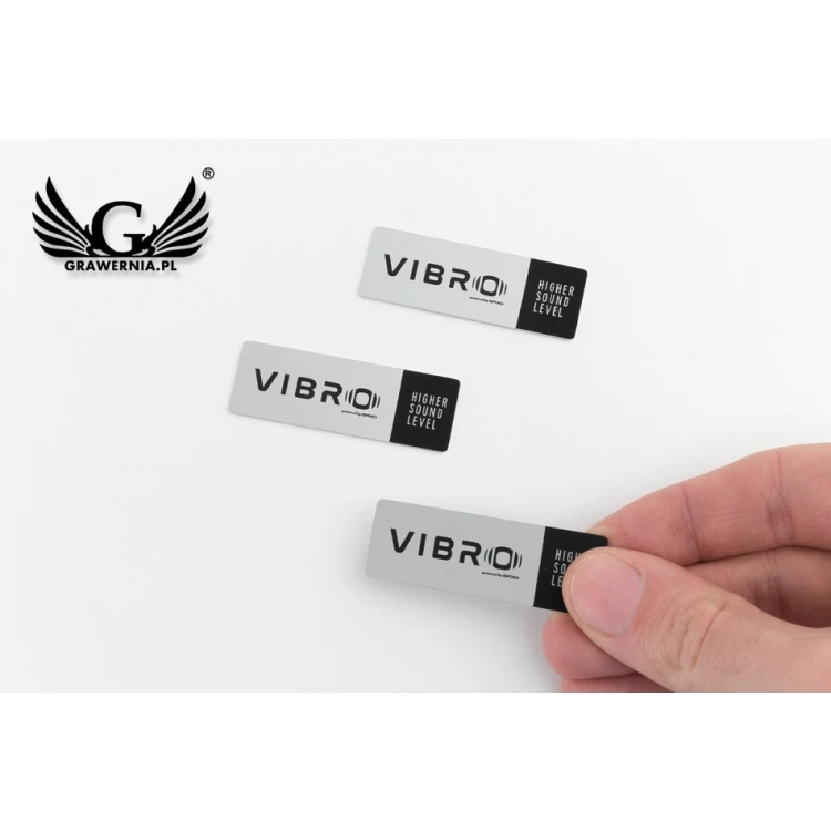 Gravierte Aluminium-Aluply-Plaketten - Abmessungen: 50x17mm - TAB103