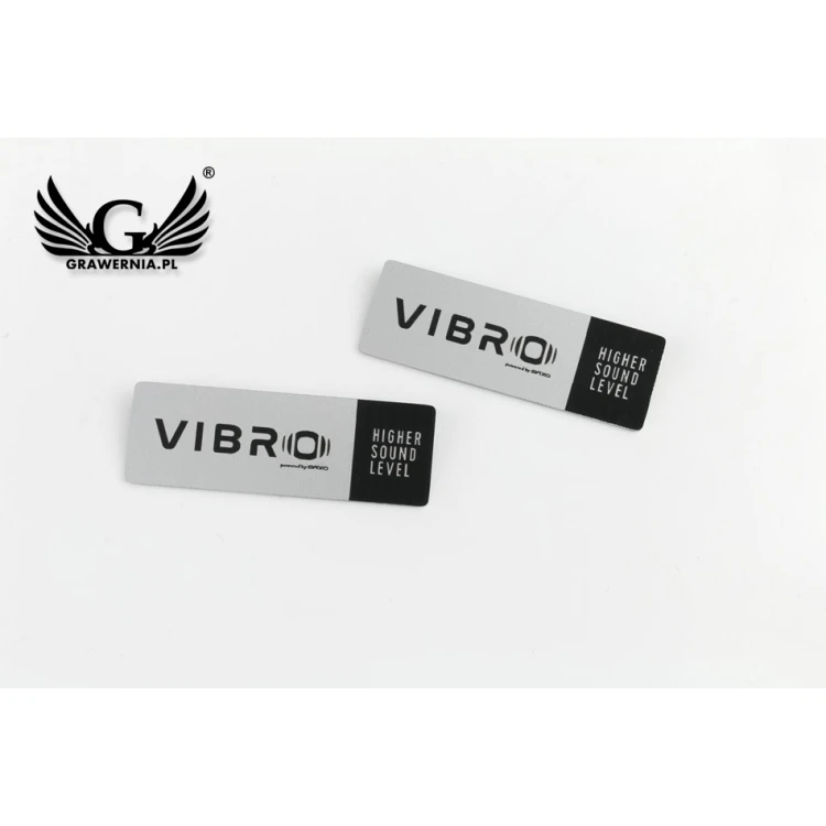 Gravierte Aluminium-Aluply-Plaketten - Abmessungen: 50x17mm - TAB103