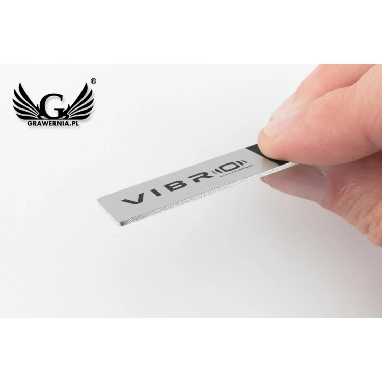 Gravierte Aluminium-Aluply-Plaketten - Abmessungen: 50x17mm - TAB103