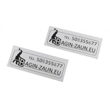 Gravierte Aluminium-Aluply-Plaketten - Abmessungen: 70x27mm - TAB062