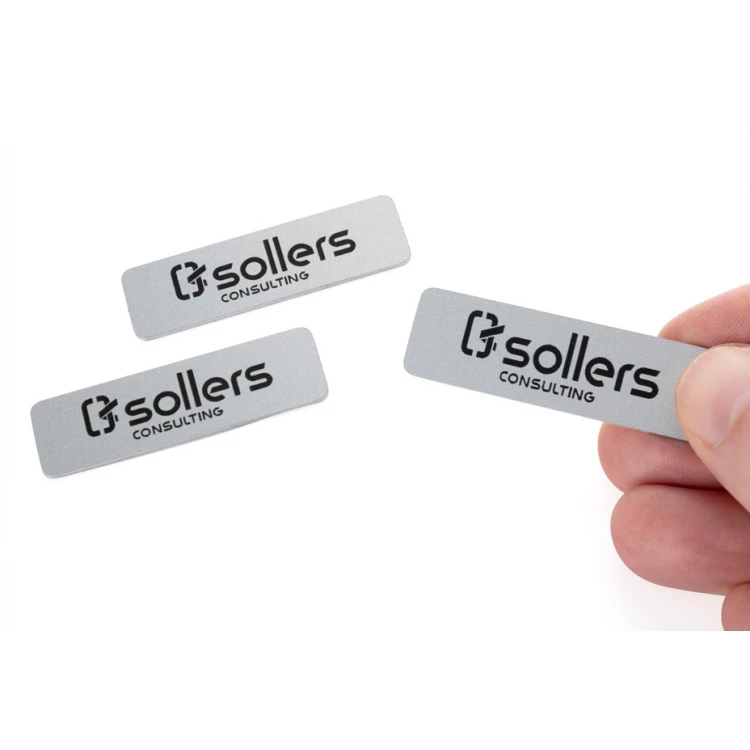 Gravierte Aluminium-Aluply-Plaketten - Abmessungen: 50x14mm - TAB421