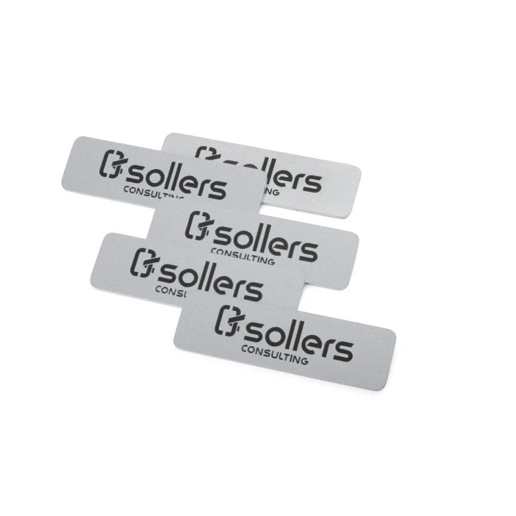 Gravierte Aluminium-Aluply-Plaketten - Abmessungen: 50x14mm - TAB421