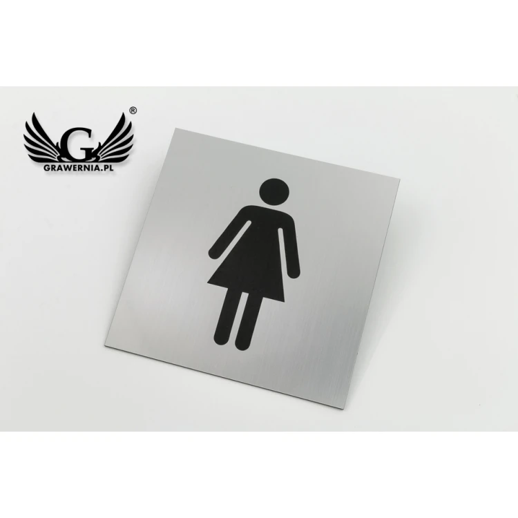 Toilettenschilder - Silber oder Gold Laminat - Größe 150x150mm - TT015
