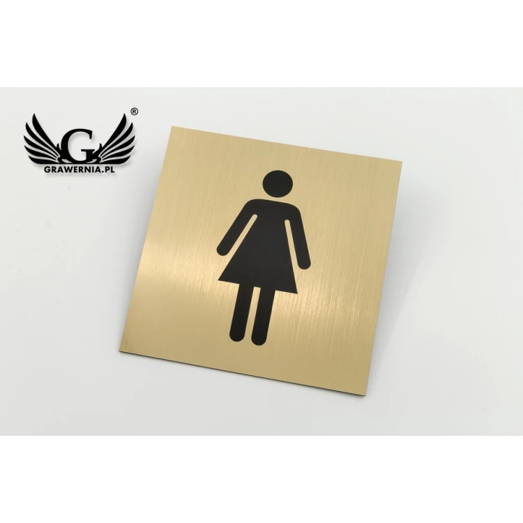 Toilettenschilder - Silber oder Gold Laminat - Größe 150x150mm - TT015
