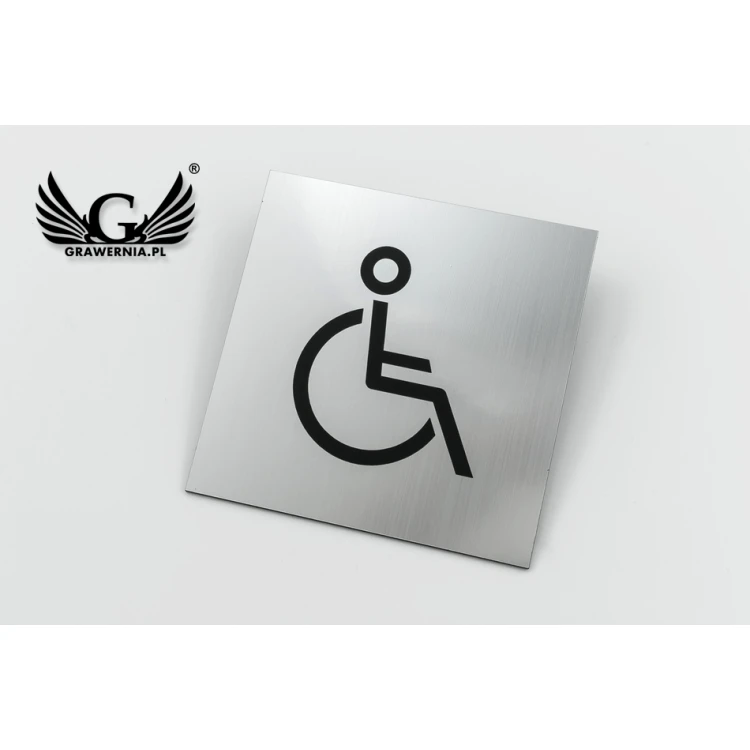 Toilettenschilder - Silber oder Gold Laminat - Größe 100x100mm - TT019