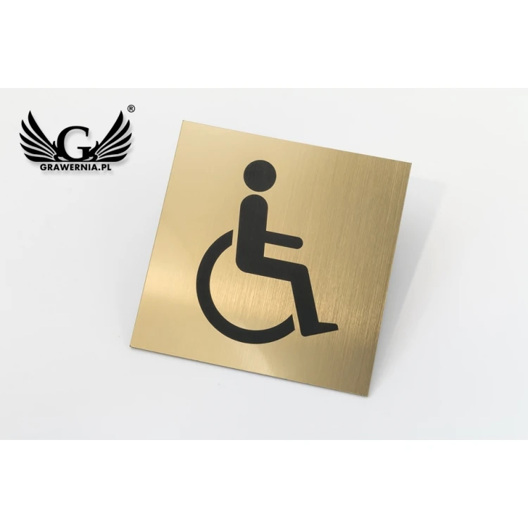 Toilettenschilder - Silber oder Gold Laminat - Größe 150x150mm - TT015