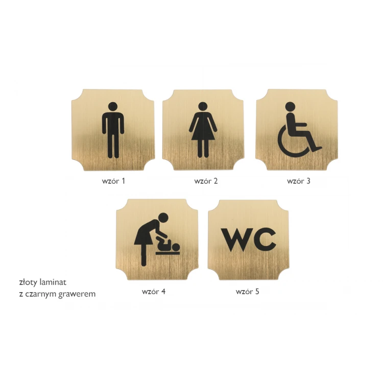 Türschilder für Toiletten - TT002 - Größe 5x5cm