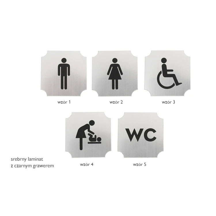 Türschilder für Toiletten - TT002 - Größe 5x5cm