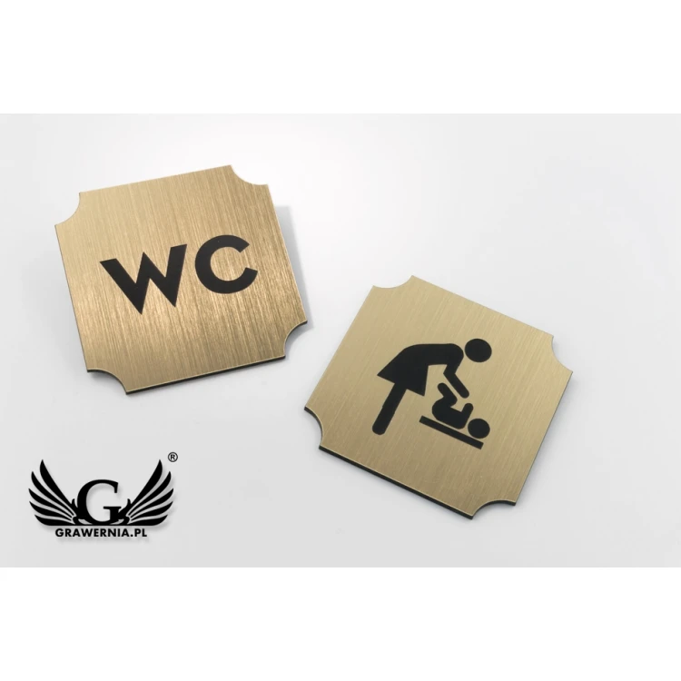 Türschilder für Toiletten - TT002 - Größe 5x5cm