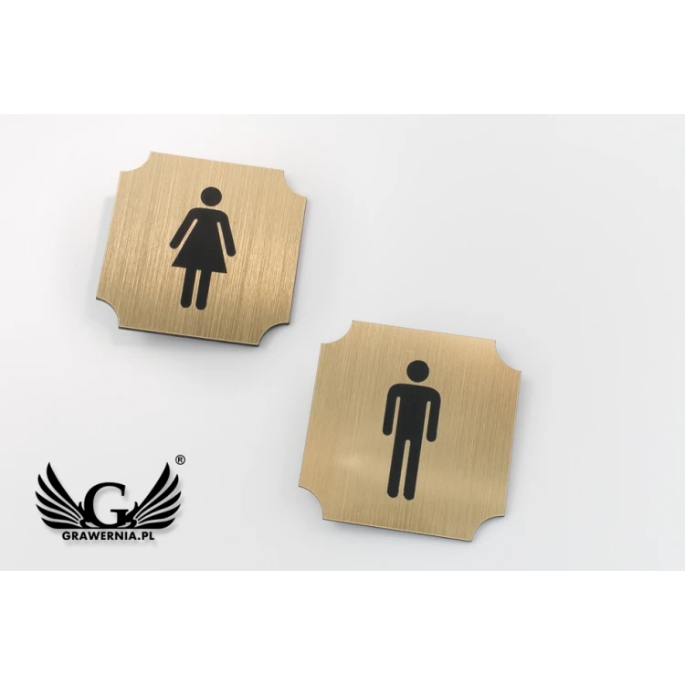Türschilder für Toiletten - TT002 - Größe 5x5cm