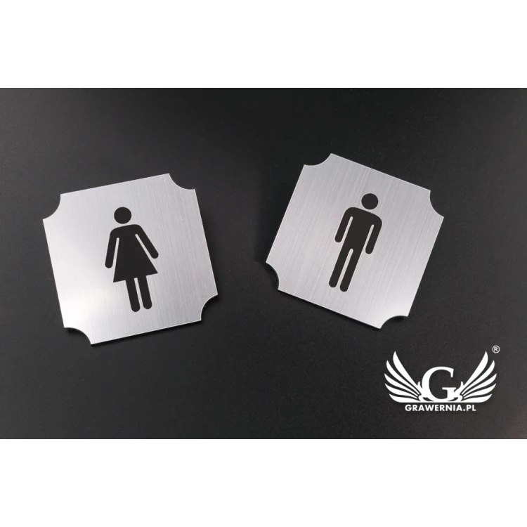Türschilder für Toiletten - TT002 - Größe 5x5cm