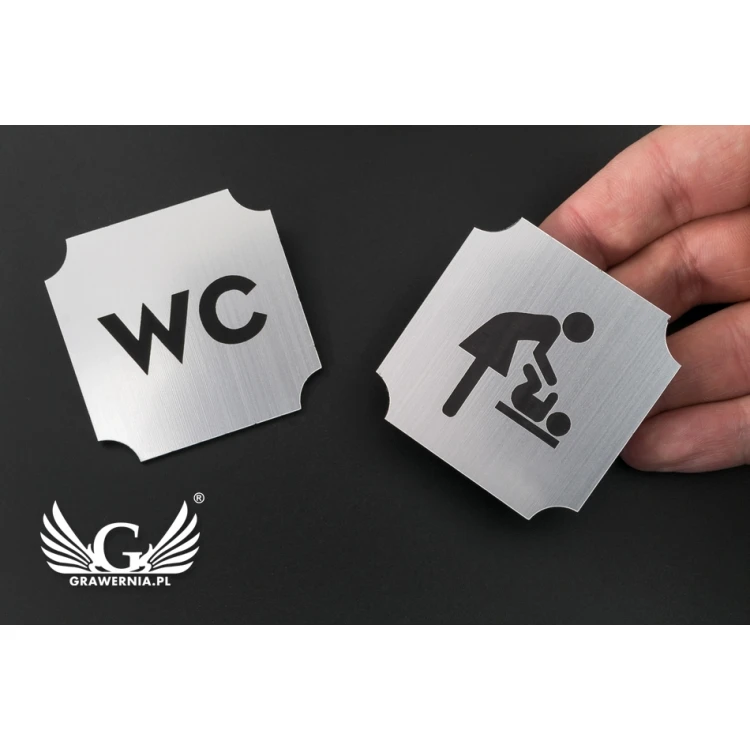 Türschilder für Toiletten - TT002 - Größe 5x5cm