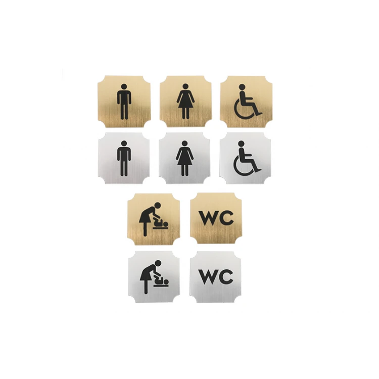 Türschilder für Toiletten - TT002 - Größe 5x5cm