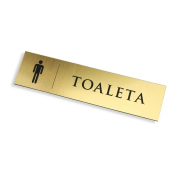 Toilettenschilder - TT029 - Größe 20x5cm - Farbe Gold