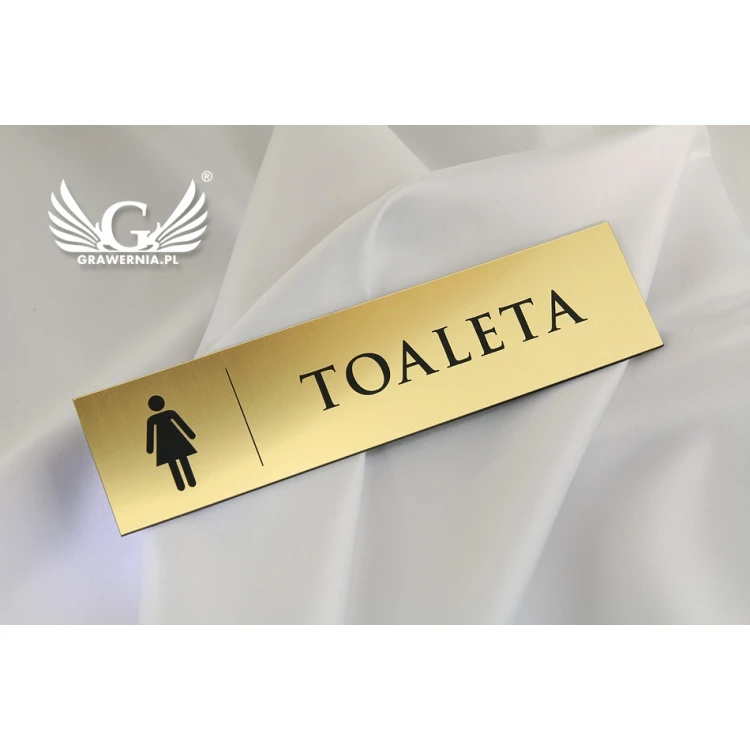 Toilettenschilder - TT029 - Größe 20x5cm - Farbe Gold