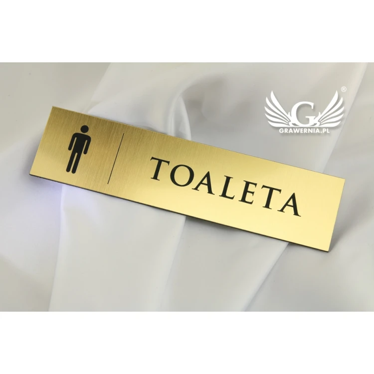 Toilettenschilder - TT029 - Größe 20x5cm - Farbe Gold
