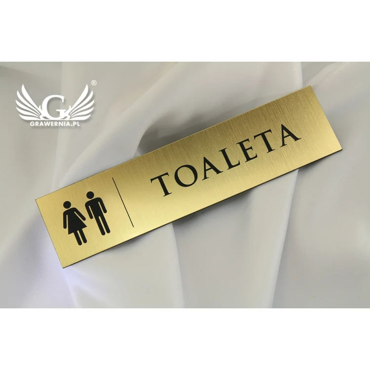 Toilettenschilder - TT029 - Größe 20x5cm - Farbe Gold