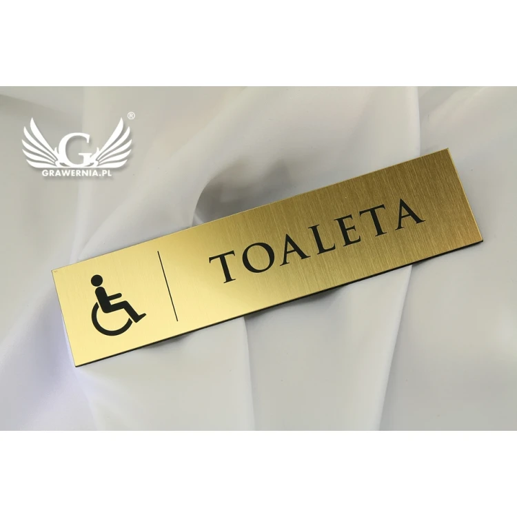 Toilettenschilder - TT029 - Größe 20x5cm - Farbe Gold