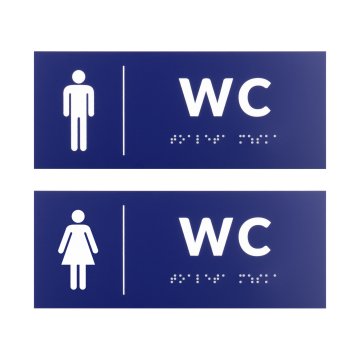 Toilettenschilder aus Gravierlaminat - Abmessungen 200x80mm - TT043