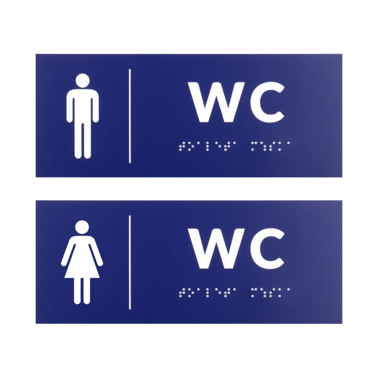 Toilettenschilder aus Gravierlaminat - Abmessungen 200x80mm - TT043
