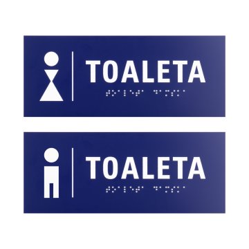 Toilettenschilder aus Gravierlaminat - Abmessungen 200x80mm - TT049