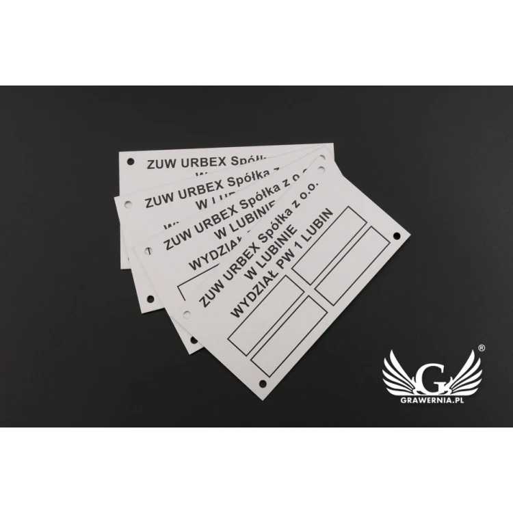 Namensschilder - eloxiertes Aluminium - unverwüstlicher Druck - 90x50mm Größe - TZN037