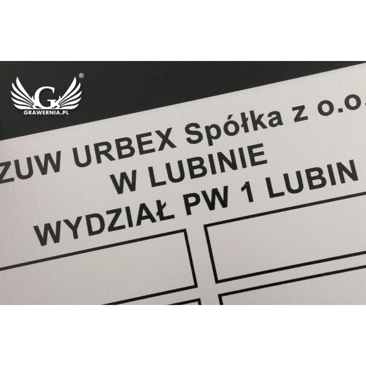 Namensschilder - eloxiertes Aluminium - unverwüstlicher Druck - 90x50mm Größe - TZN037