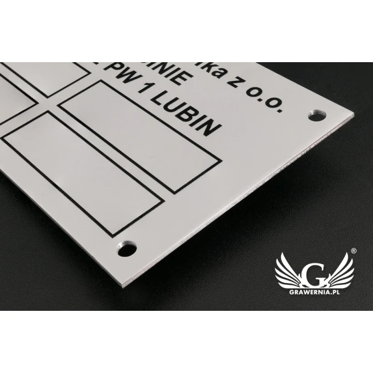 Namensschilder - eloxiertes Aluminium - unverwüstlicher Druck - 90x50mm Größe - TZN037