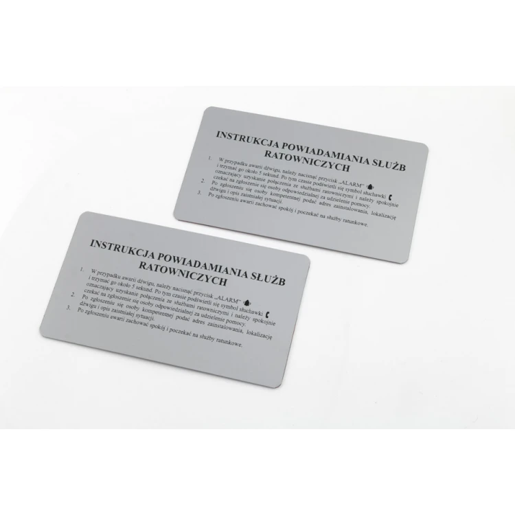 Gravierte Industrieplaketten aus Aluply-Aluminium - Abmessungen: 175x100mm - TAB136