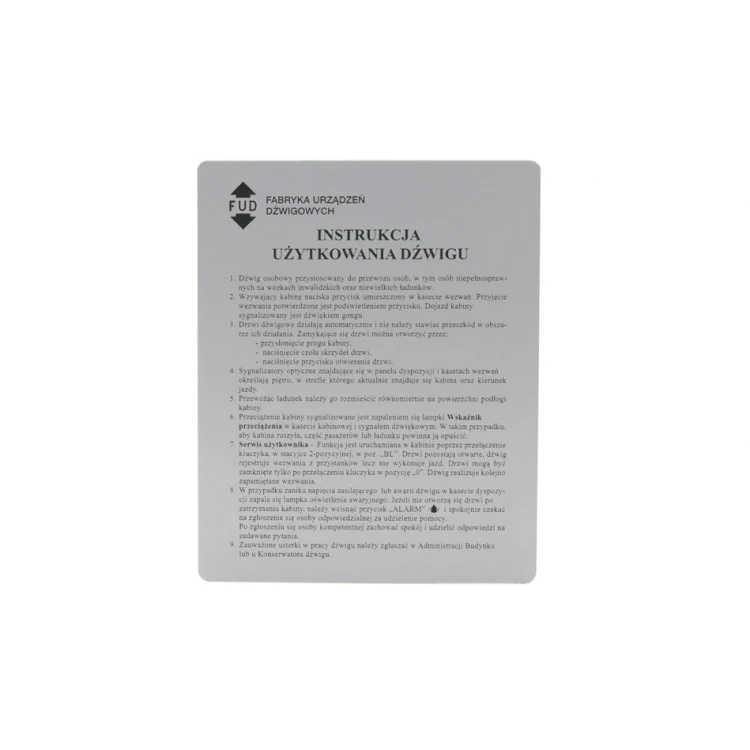 Gravierte Industrieplatten aus Aluply-Aluminium - Abmessungen: 175x220mm - TAB137