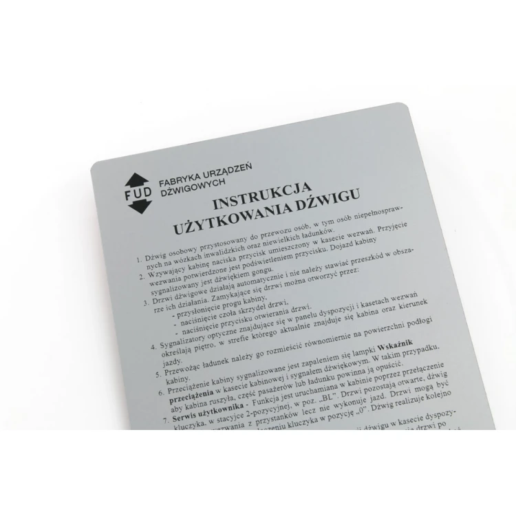 Gravierte Industrieplatten aus Aluply-Aluminium - Abmessungen: 175x220mm - TAB137