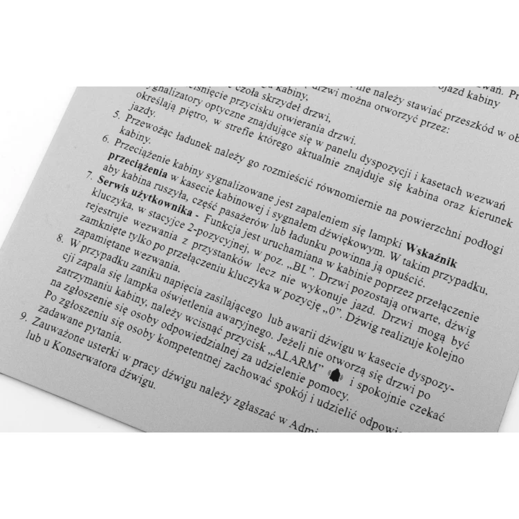 Gravierte Industrieplatten aus Aluply-Aluminium - Abmessungen: 175x220mm - TAB137