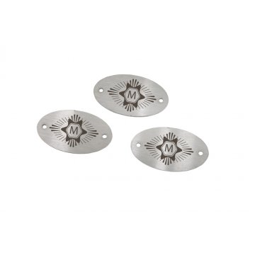 Gebürstete Stahlplatten mit Ihrer Gravur - Abmessungen 40x23x1mm - TAB123