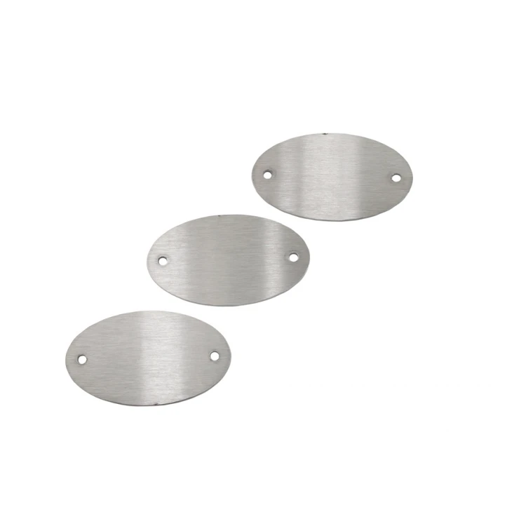Gebürstete Stahlplatten mit Ihrer Gravur - Abmessungen 40x23x1mm - TAB123